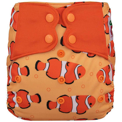 ELF ∣ Couche lavable à poche ∣ taille unique ∣ Clown Fishs