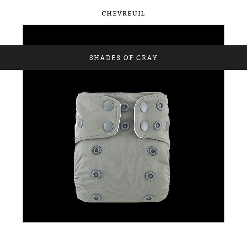 Chevreuil | Couche lavable à poche | taille NOUVEAU-NÉ | Shades of Gray