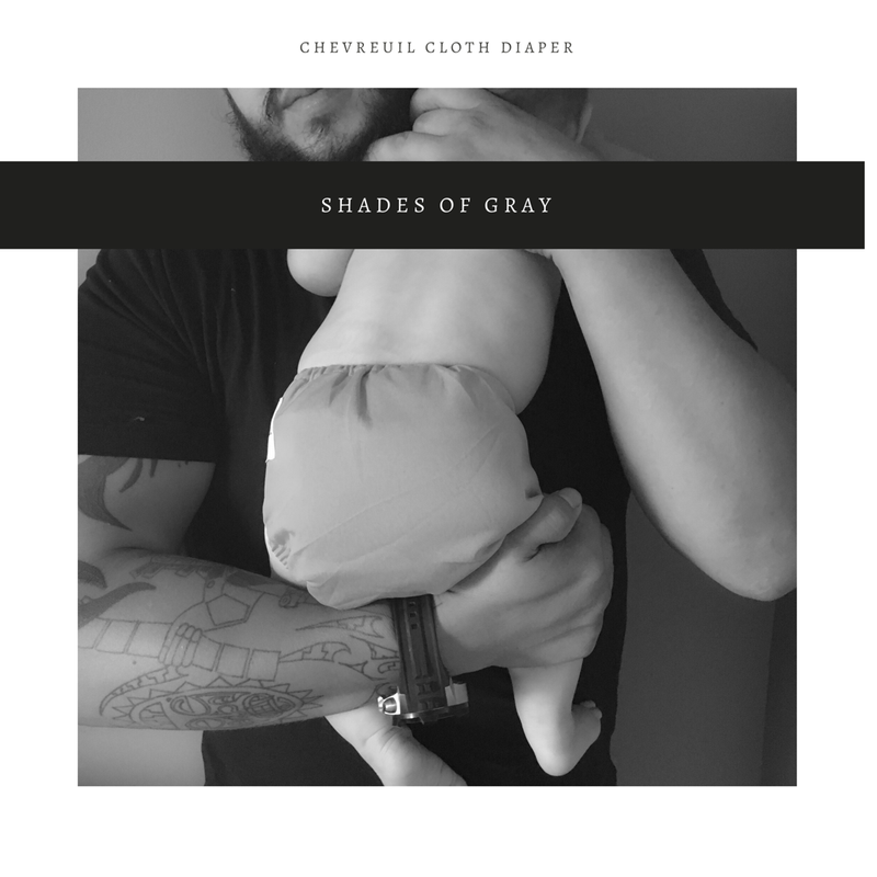 CHEVREUIL ∣ Couche lavable à poche ∣ taille unique ∣ Shades of Gray