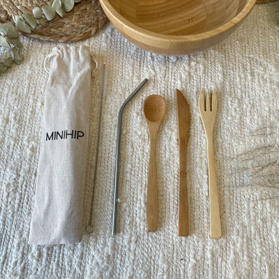 MINIHIP ∣ Reusable Bamboo Utensil Set