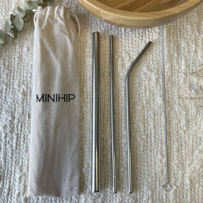MINIHIP-ECO ∣ Ensemble de 3 pailles en stainless