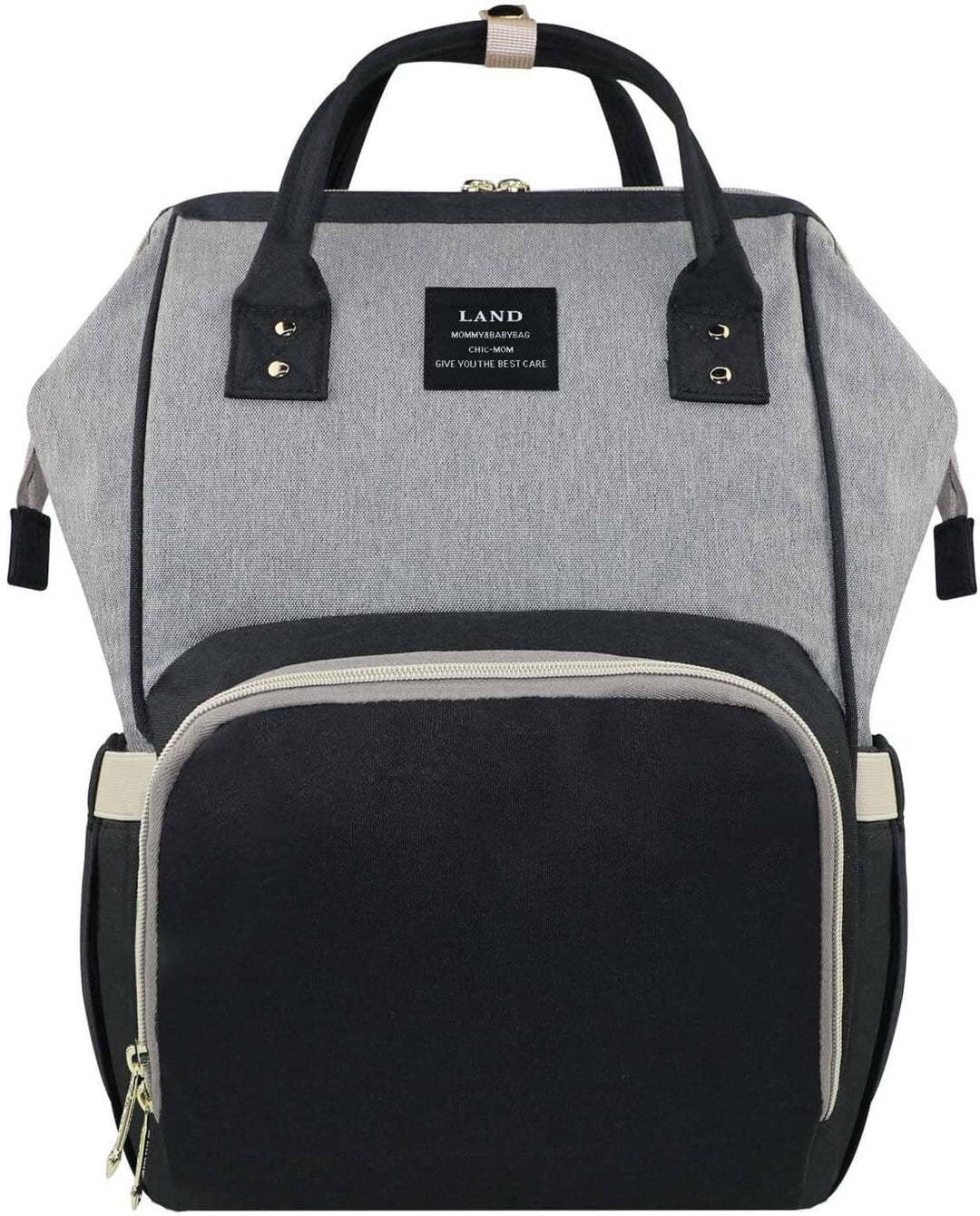 LAND Diaper Bag Grey Black Minishack