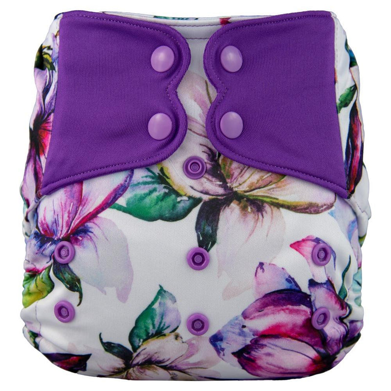 ELF ∣ Diaper Cover (or All-in-Two diaper) ∣ Purple Flower