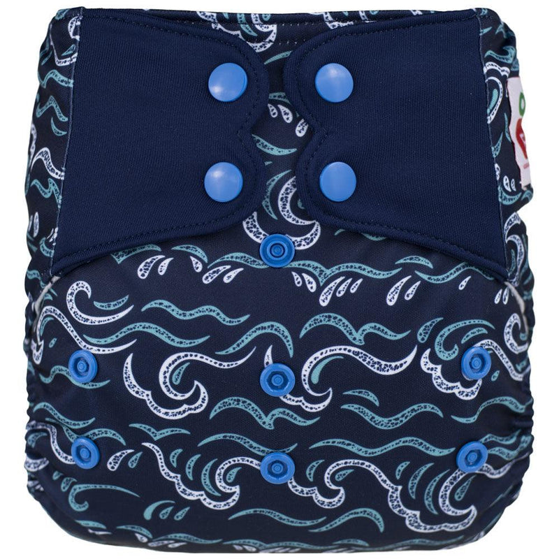 ELF ∣ Diaper Cover (or All-in-Two diaper) ∣ Blue Waves