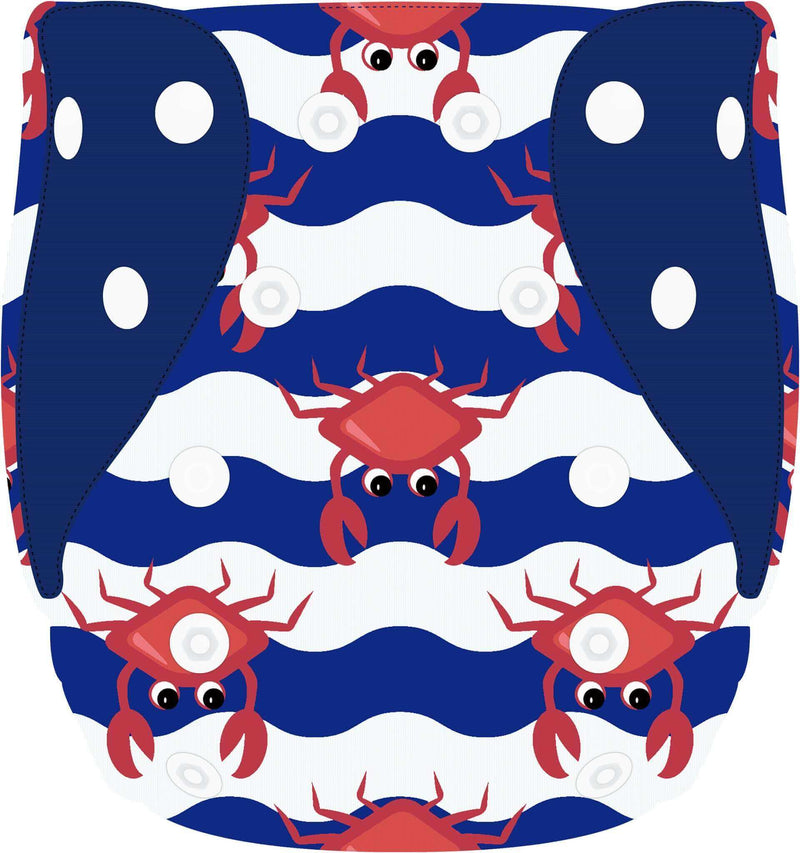 ELF ∣ Couche lavable ∣ taille NOUVEAU-NÉ (8-20 lb) ∣ Craby Crabe