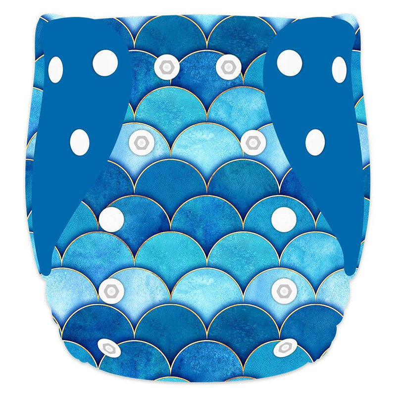 ELF ∣ All-in-One Diaper ∣ NEWBORN size (8-20 lb) ∣ Blue Mermaid