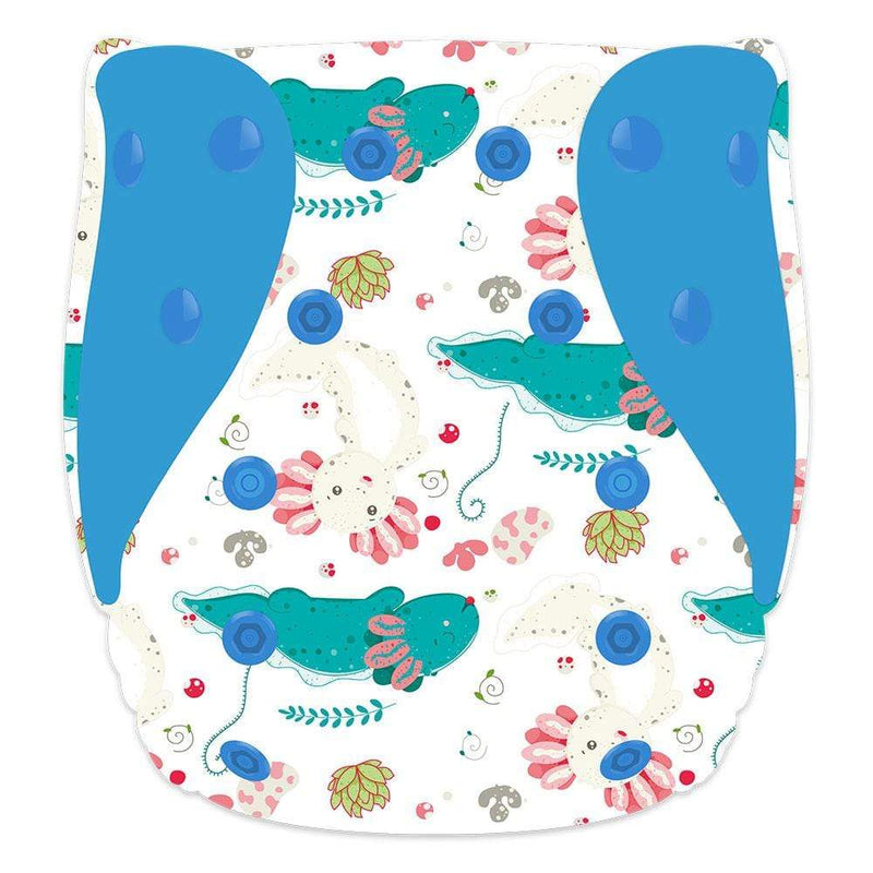 ELF ∣ Couche lavable ∣ taille NOUVEAU-NÉ (8-20 lb) ∣ Axolotl