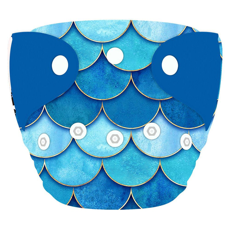 ELF ∣ Couche lavable ∣ taille NOUVEAU-NÉ (5-14 lb) ∣ Blue Mermaid