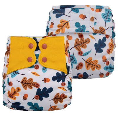 ELF ∣ Pocket Diaper ∣ One Size ∣ Leaves and Hazelnuts