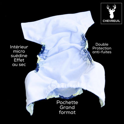 CHEVREUIL ∣ Pocket Diaper ∣ One Size ∣ Black Mamba