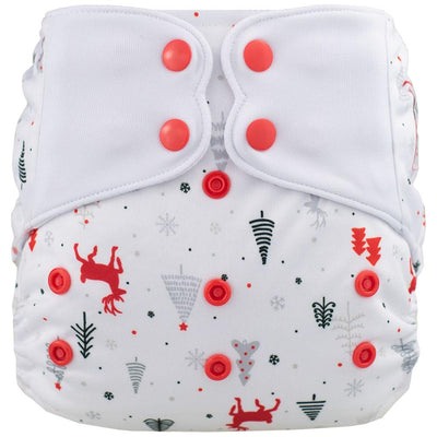 ELF ∣ Couche lavable à poche ∣ taille unique ∣ White Christmas