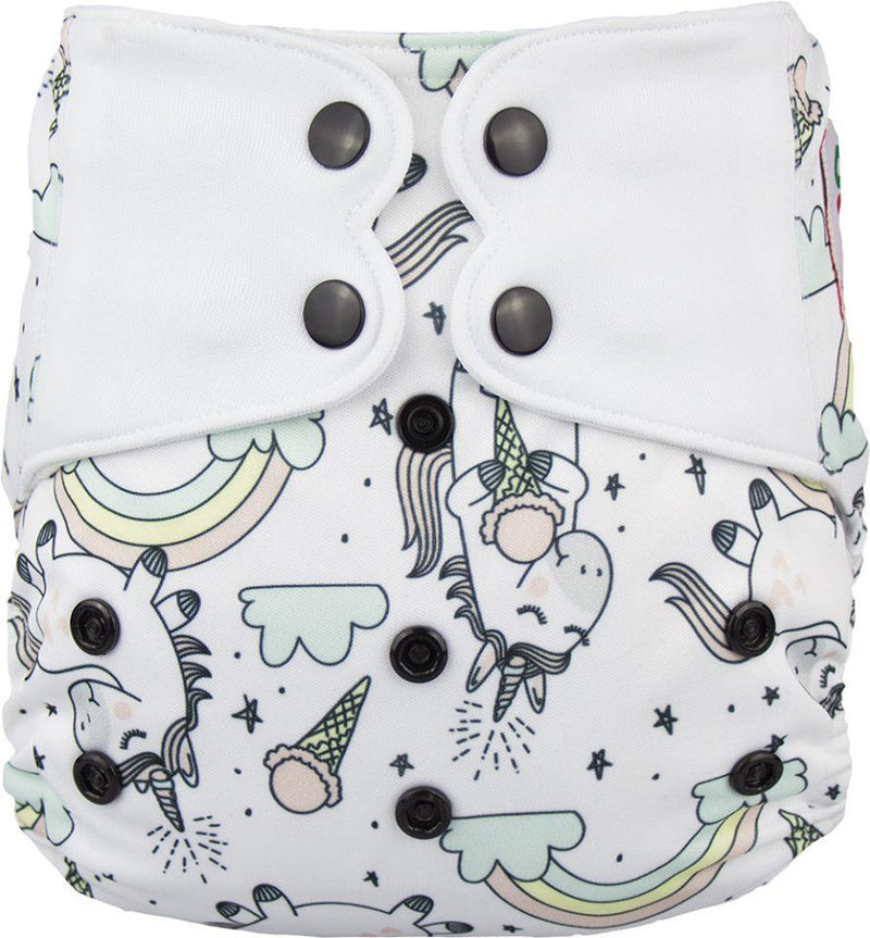 ELF ∣ Couche lavable Tout en Un [Classique] ∣ taille unique ∣ Licorne glacée